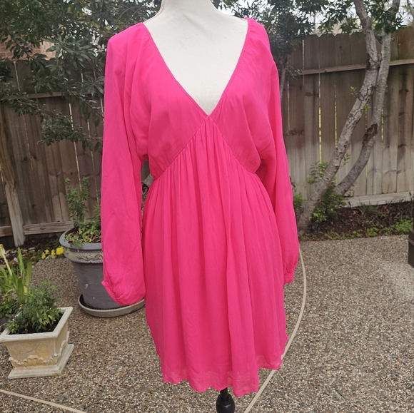 Nwt Letmebe Anthropologie Forever That Girl Sheer Flowy Mini Dress blouse S - Picture 4 of 15